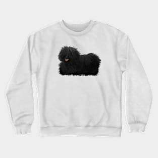 Black sheepdog sticker Crewneck Sweatshirt